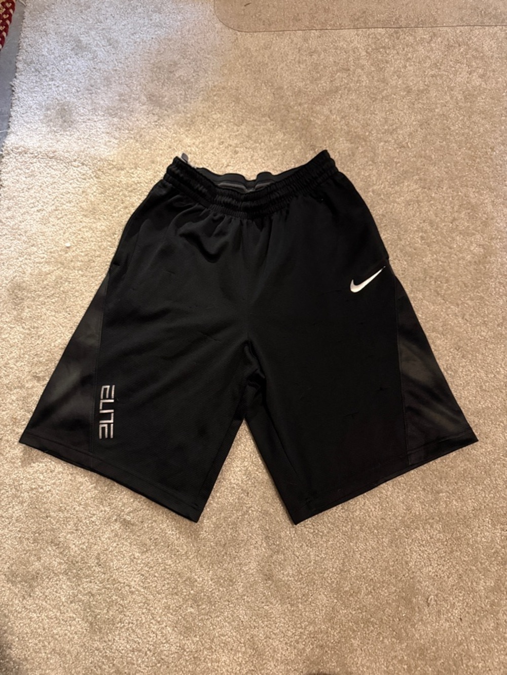 Nike Men’s Black Athletic Elite Basketball Shorts